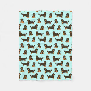 Langhaarige Dackel Fleece Blanket