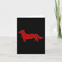 Langhaarige Dackel Hund Niedliche Silhouette Herz