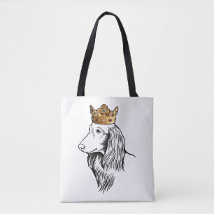 Langhaarige Dackel Hund Tragen Kronen Tasche