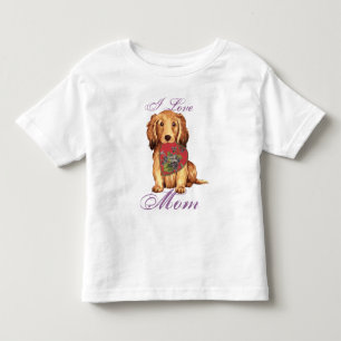 Langhaarige Dackel Mama Kleinkind T-shirt