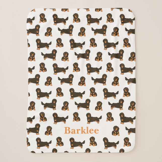 Langhaarige Dackel Personalisiert Blanket - Hund Sherpadecke (Vorderseite)