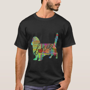 Langhaarige Dackel Weiner Hund Liebe eine helle un T-Shirt