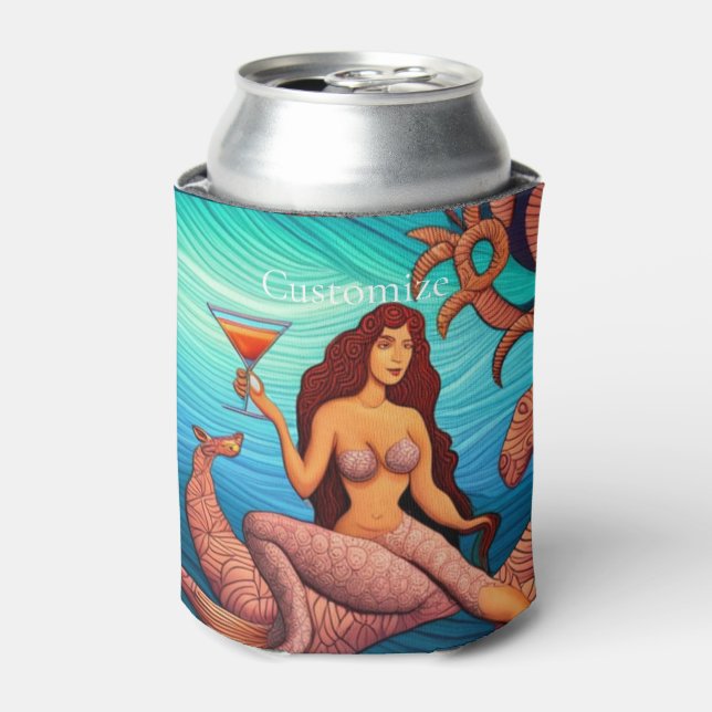 Langhaarige Martini Mermaid Thunder_Cove Dosenkühler (Kanne Vorderseite)