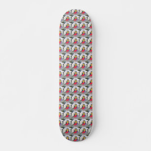 langhaarige Meerjungfrauen auf Skateboard