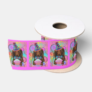 LANGHAARIGER ROTER DOXIE SATINBAND