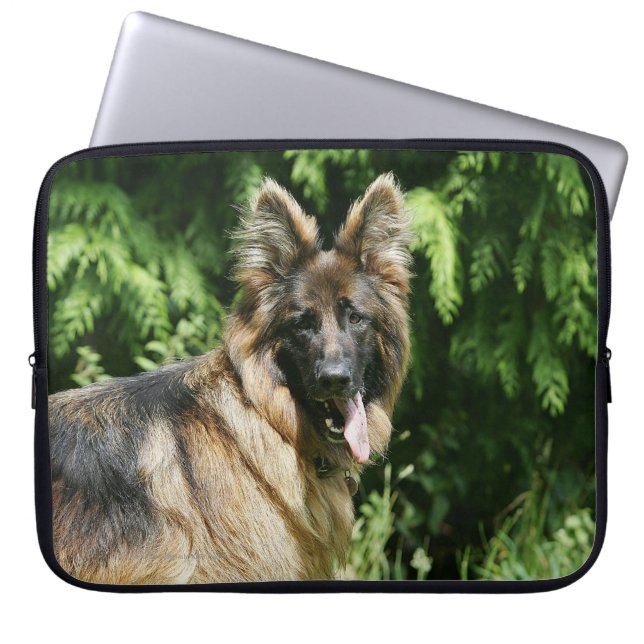 Langhaariger Schäferhund 1 Browns Laptopschutzhülle (Vorderseite)