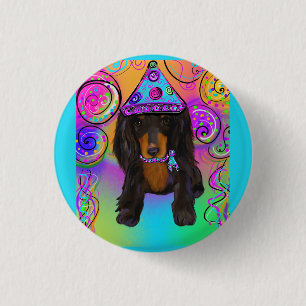 LANGHAARIGER SCHWARZER DOXIE BUTTON