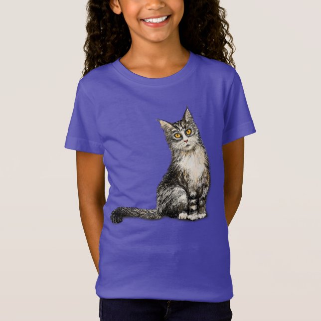 Langhaarkatze T - Shirt (Vorderseite)