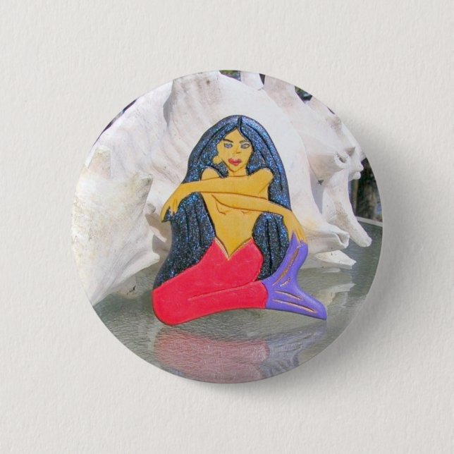 Langhaarknopf Button (Vorderseite)