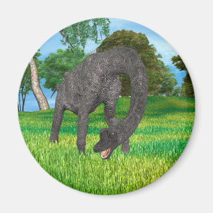 Langhals-Dinosaurier-Dschungel-Abenteuer Magnet