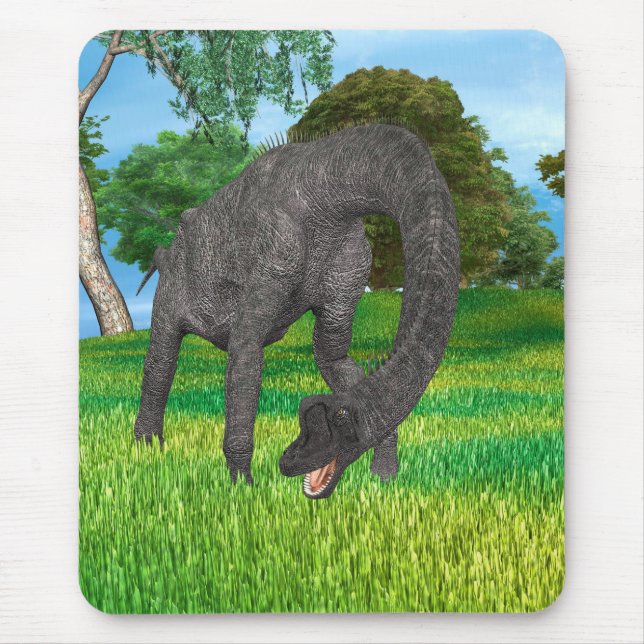 Langhals-Dinosaurier-Dschungel-Abenteuer Mousepad (Vorne)