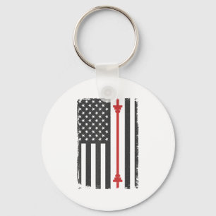 Langhantel-Amerikanische-Flagge-Gym-Workout-T-Shir Schlüsselanhänger
