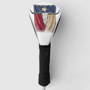 Langhorn Bull Skull beschädigt getragene Texas Fla Golf Headcover