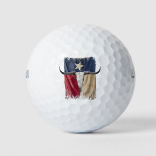 Langhorn Bull Skull beschädigt getragene Texas Fla Golfball