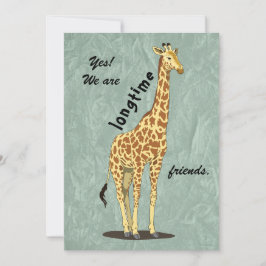 Langjährige Freunde - mit Giraffenbild Feiertagskarte
