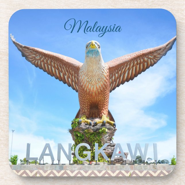 Langkawi Eagle Statue Sehenswürdigkeit Malaysia So Getränkeuntersetzer (Vorderseite)