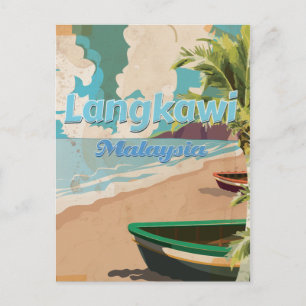 Langkawi Malaysia Vintages Urlaubspenster Postkarte