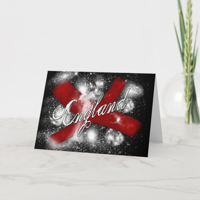L'anglais de drapeau d'Enland de carte de voeux du (Devant)