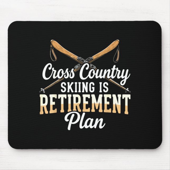 Langlauf ist Ski-Rentner Männer Mousepad (Vorne)