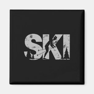 Langlauf-Ski Cool Skifahren Nordic Skifahrer Gesch Magnet