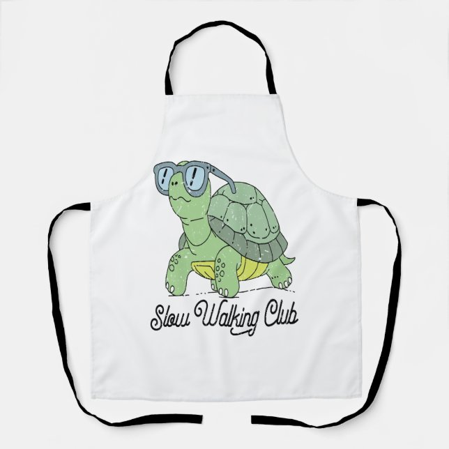 Langlaufen Club Niedlich Funny Turtle Schürze (Vorderseite)