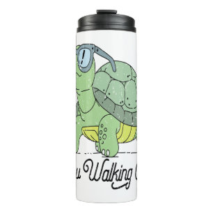 Langlaufen Club Niedlich Funny Turtle Thermosbecher