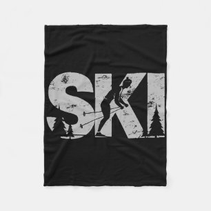 Langlaufen Cool Skifahren Nordic Skier Geschenk Wo Fleecedecke