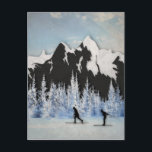 Langlaufen Postkarte<br><div class="desc">Langlauf von Amanda Royale. Abenteuer: Natur,  Klettern,  Wandern und Radfahren,  Laufen,  die Liebe des Schlammes und des Outdoorsports,  Berge,  großer Himmel,  Inspiration und Abenteuer.</div>