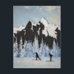 Langlaufen Postkarte<br><div class="desc">Langlauf von Amanda Royale. Abenteuer: Natur,  Klettern,  Wandern und Radfahren,  Laufen,  die Liebe des Schlammes und des Outdoorsports,  Berge,  großer Himmel,  Inspiration und Abenteuer.</div>