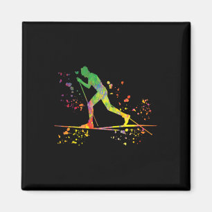 Langläufer Nordic XC Skifahren _18 Magnet