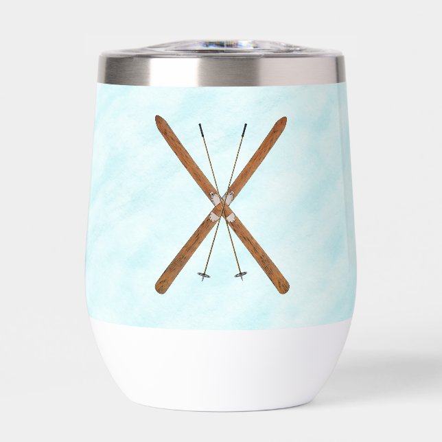 Langlaufski im Schnee (Vorderseite)