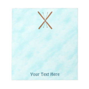 Langlaufski im Schnee Notizblock