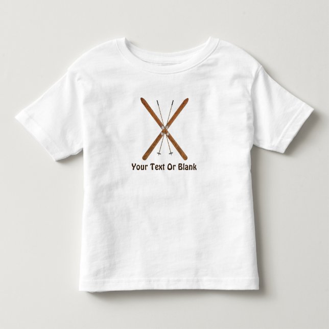 Langlaufskier und Polen Kleinkind T-shirt (Vorderseite)