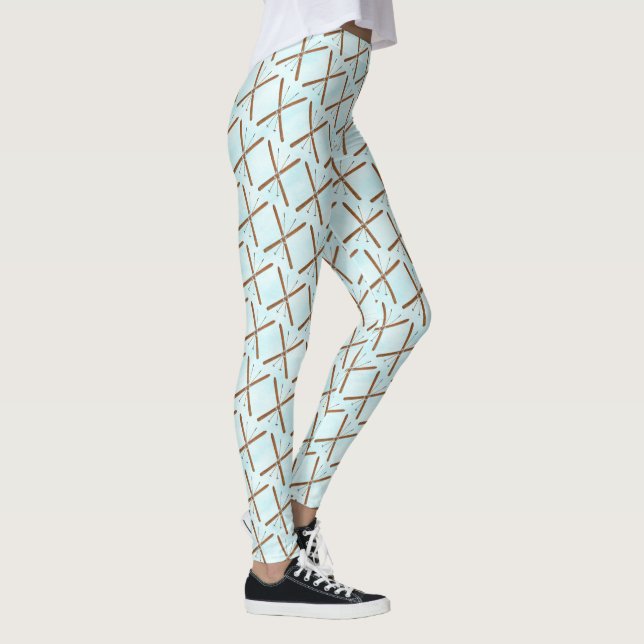 Langlaufskier und Polen Leggings (Rechts)