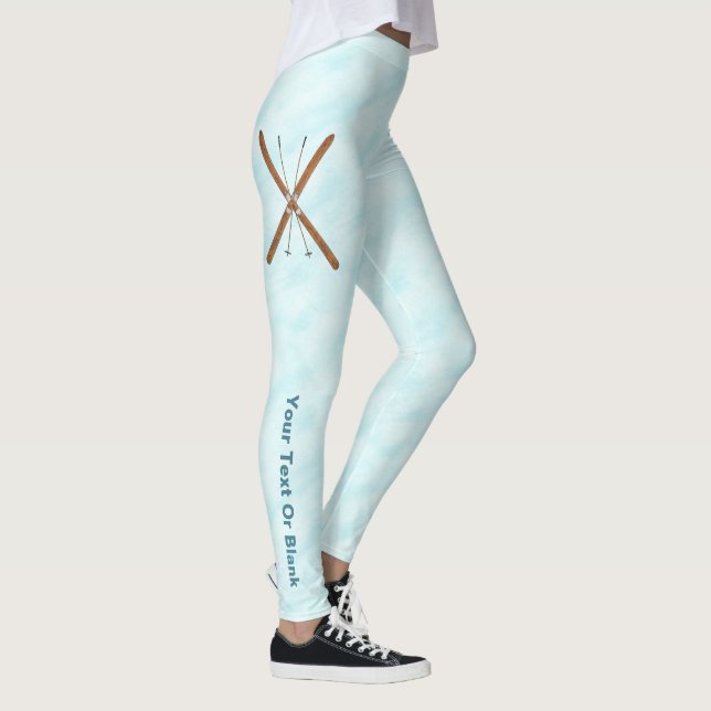Langlaufskier und Polen Leggings (Rechts)