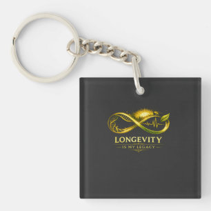 Langlebigkeit ist mein Vermächtnis - Golden Infini Schlüsselanhänger