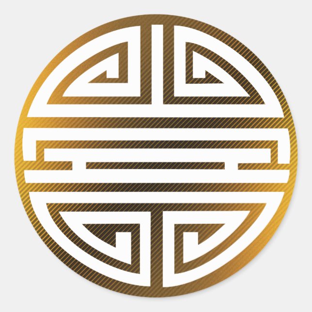 Langlebigkeit | Phantastisches chinesisches Zeiche Runder Aufkleber (Vorderseite)