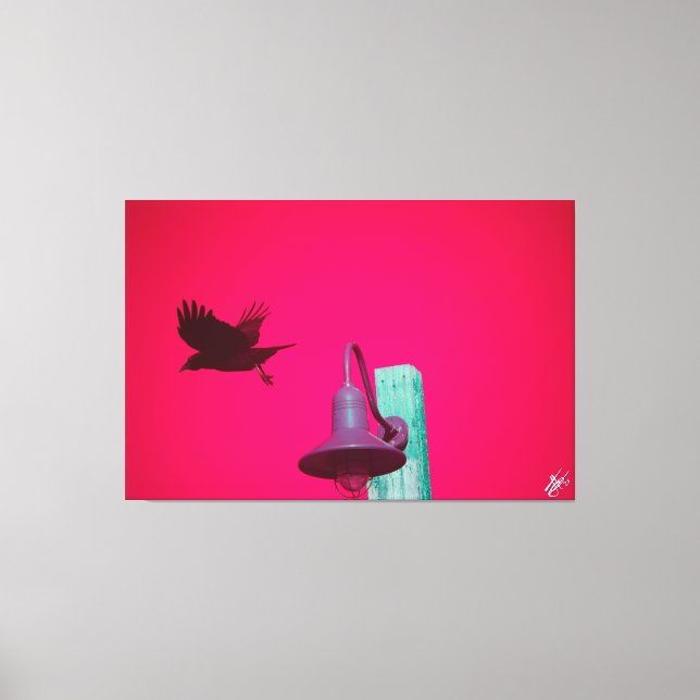 Langley Crow auf der Light Post Series #6 Leinwanddruck (Vorderseite)
