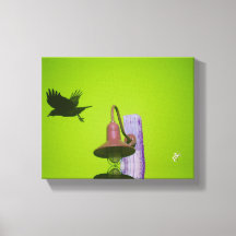 Langley Crow Light Post Lime Pink Kunst