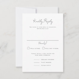 Langley Portrait Wedding Carte RSVP