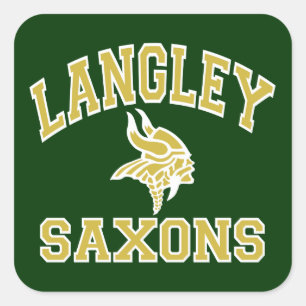 Langley Sachsen Quadratischer Aufkleber