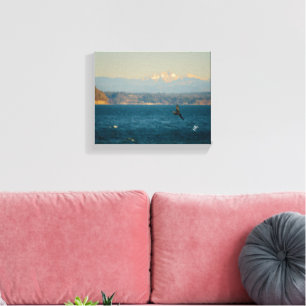Langley Waterfront Layered Coastal Fotografie Leinwanddruck