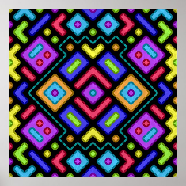 länglich Abstrakt Poster (Vorne)