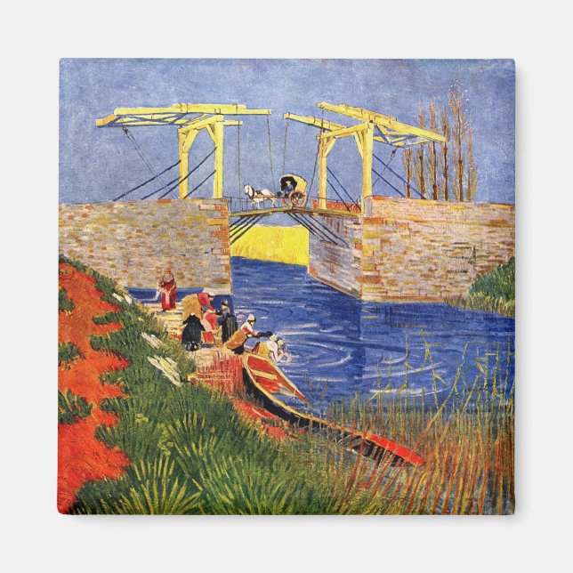 Langlois Bridge bei Arles von Vincent van Gogh Magnet (Vorne)