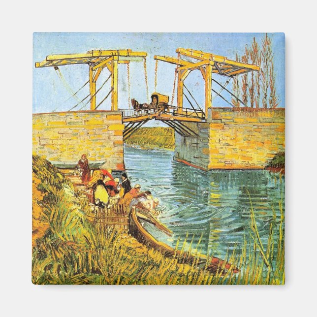 Langlois Bridge bei Arles von Vincent van Gogh Magnet (Vorne)
