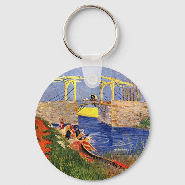 Langlois Bridge bei Arles von Vincent van Gogh Schlüsselanhänger (Vorderseite)