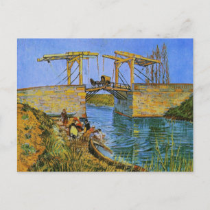 Langlois Bridge Women Washing Van Gogh Fine Art Postkarte