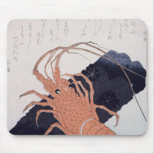 Langoustine mit einem Block der Holzkohle, c.1830 Mousepad