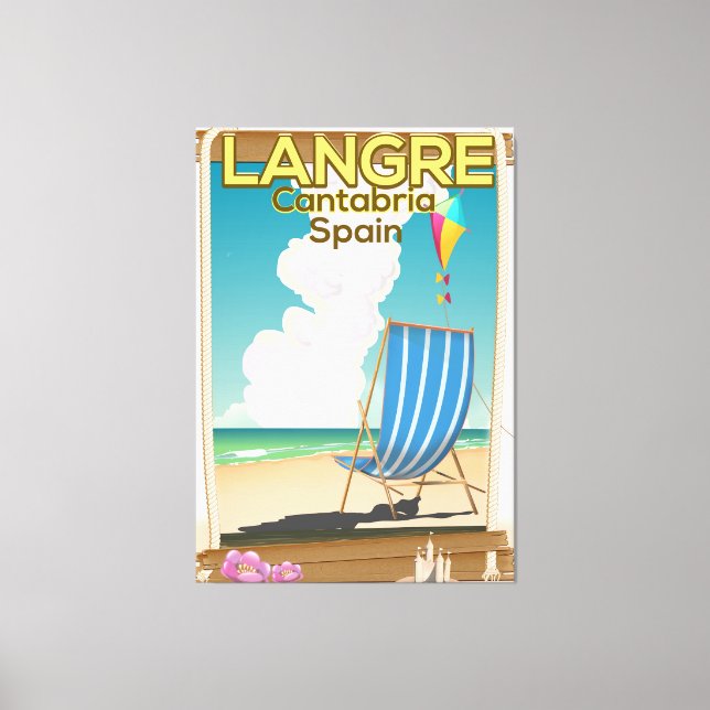 Langre, Cantabria Spanien Strandposter Leinwanddruck (Vorderseite)
