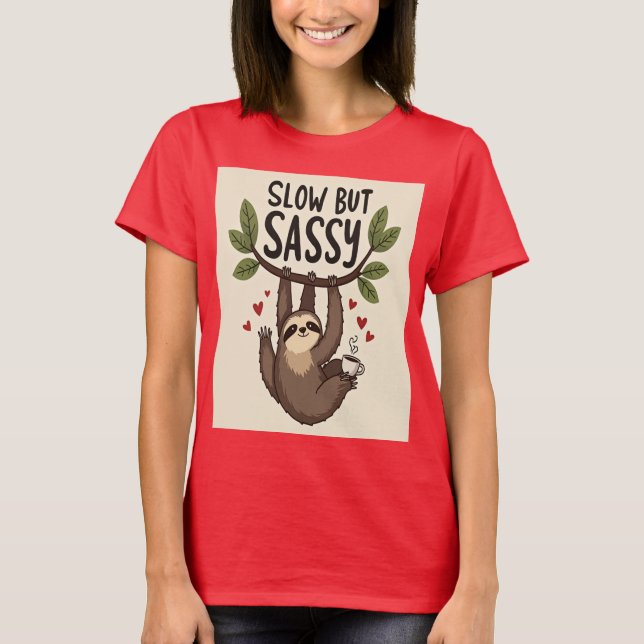 Langsam aber nüchtern: kühl und zuversichtlich T-Shirt (Vorderseite)